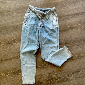 Express Tapered Ankle Super High Rise Jeans